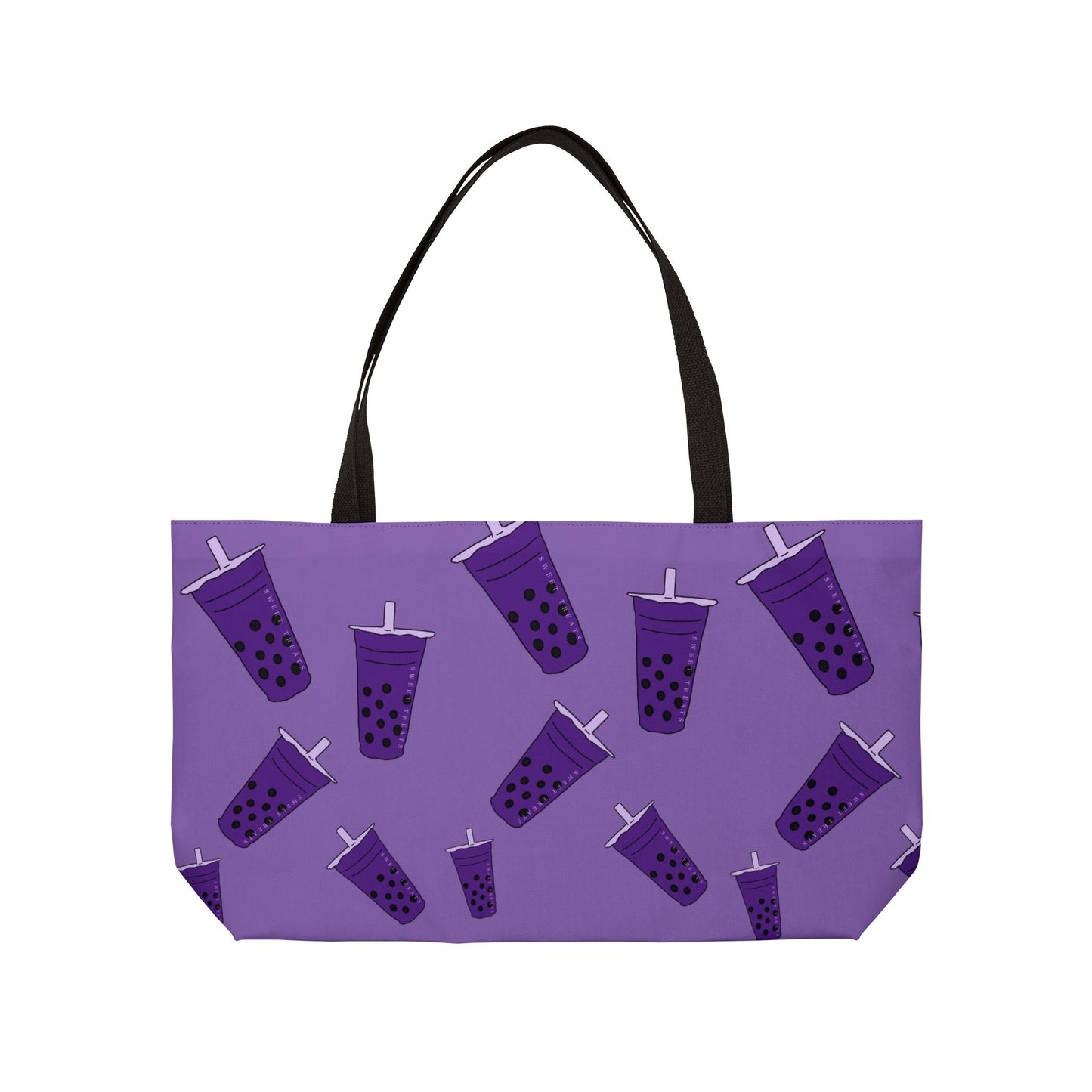 Kimmy's Purple Bubble Tea Weekender Tote Bag - Stylish Travel and Beach Accessory