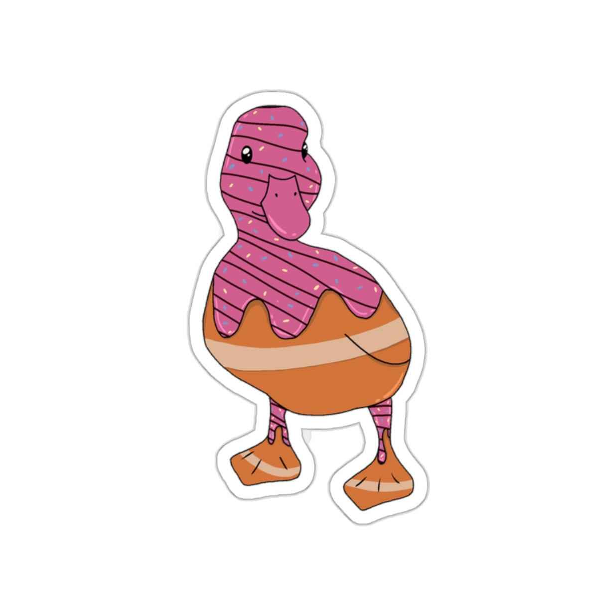 Duncan, the donut duckling- Stickers for Laptops & Journals