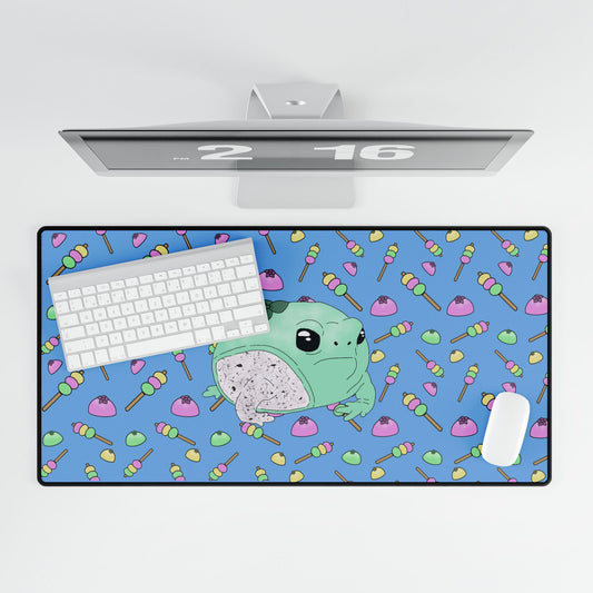 Shinto Cute Frog Desk Mat with Colorful Treats - Fun Home Office Accessory