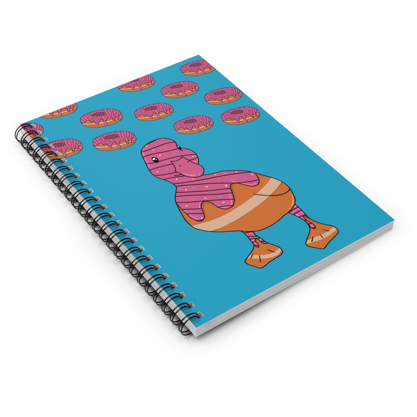 Duncan Cute Duck & Donut Spiral Notebook - Fun Stationery for Creative Minds