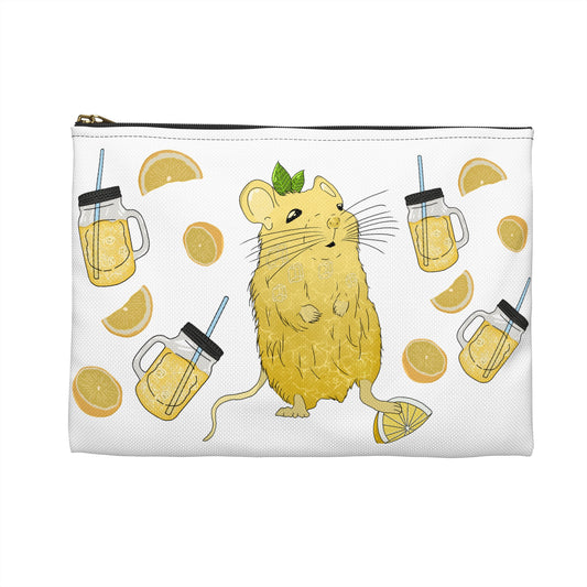 Balm's Citrus-Themed Accessory Pouch with Charming Mouse Design - Ideal for Summer & Gift-giving