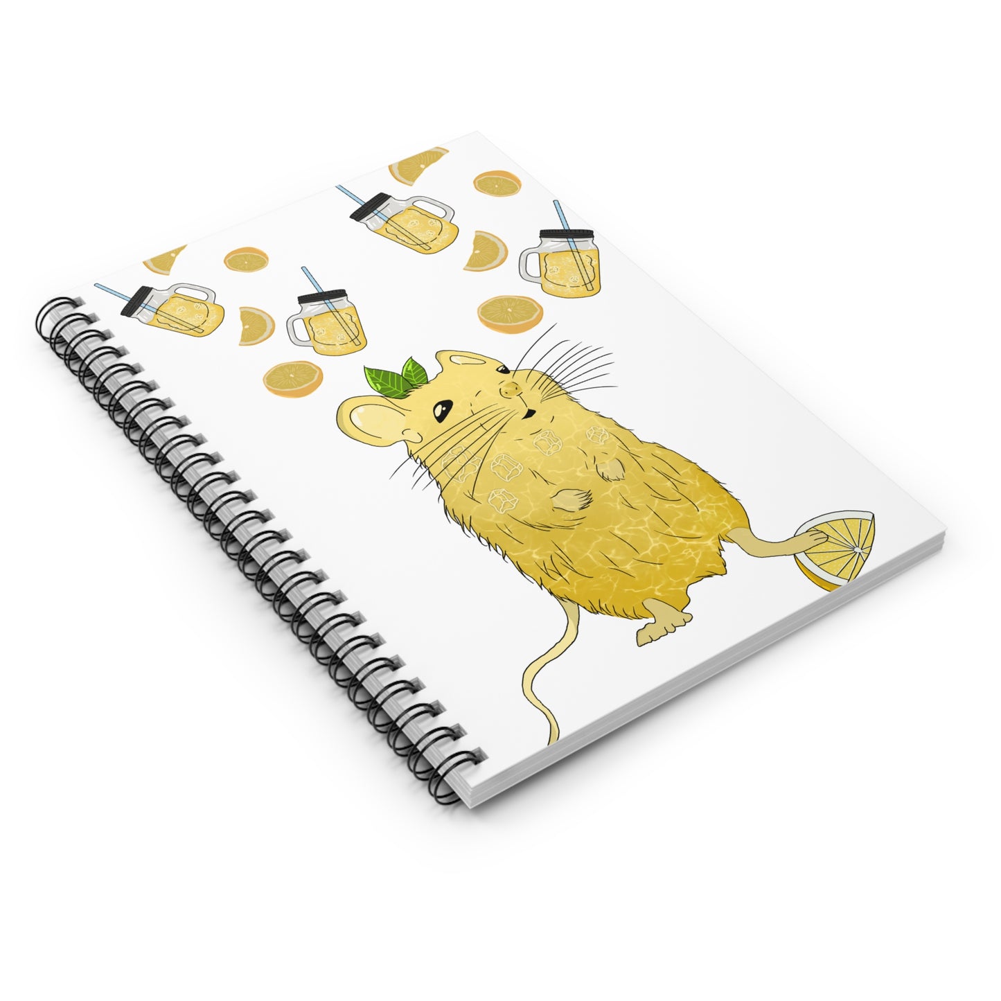 Balm's Cute Mouse Spiral Notebook - Lemonade Vibes Journal for Summer Fun