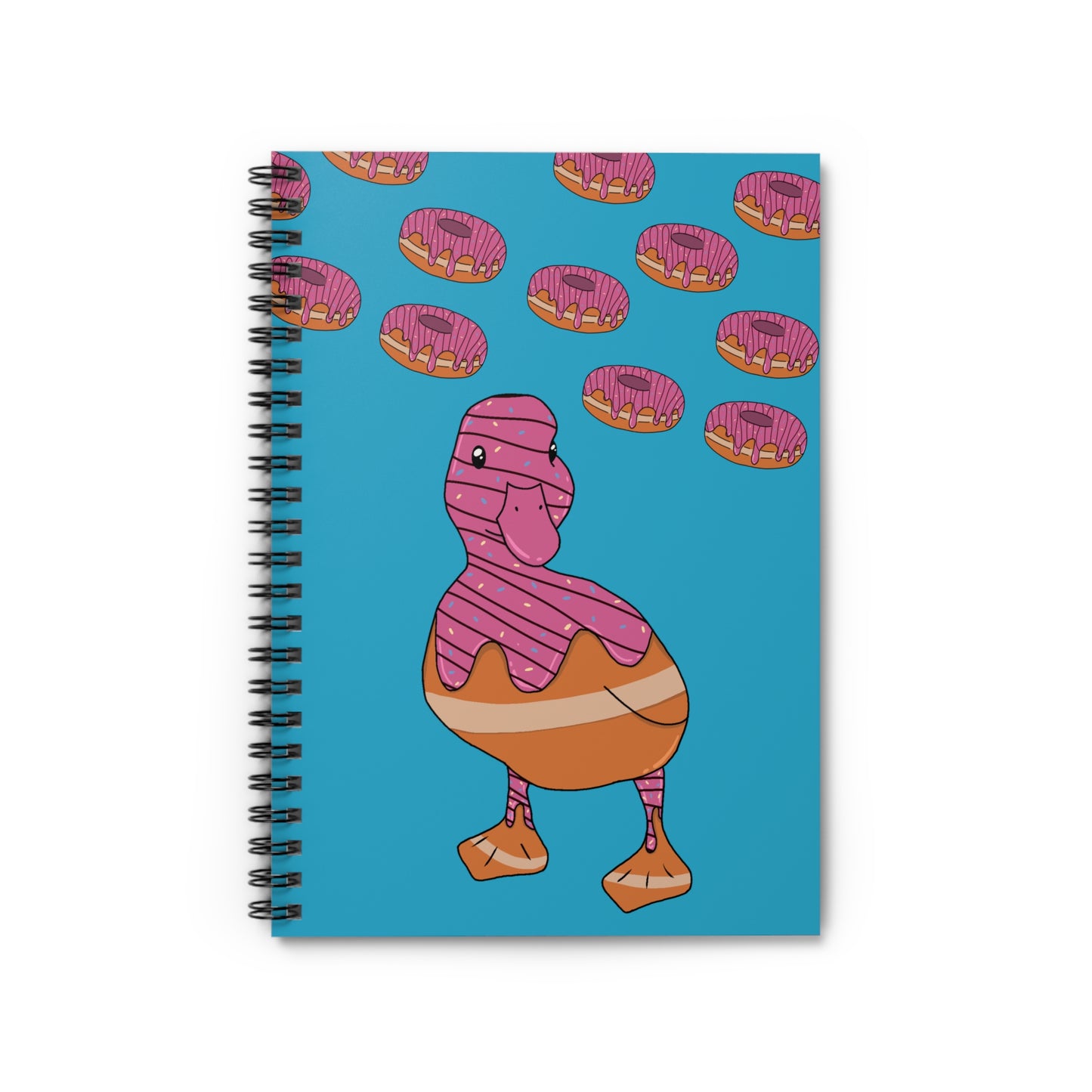 Duncan Cute Duck & Donut Spiral Notebook - Fun Stationery for Creative Minds