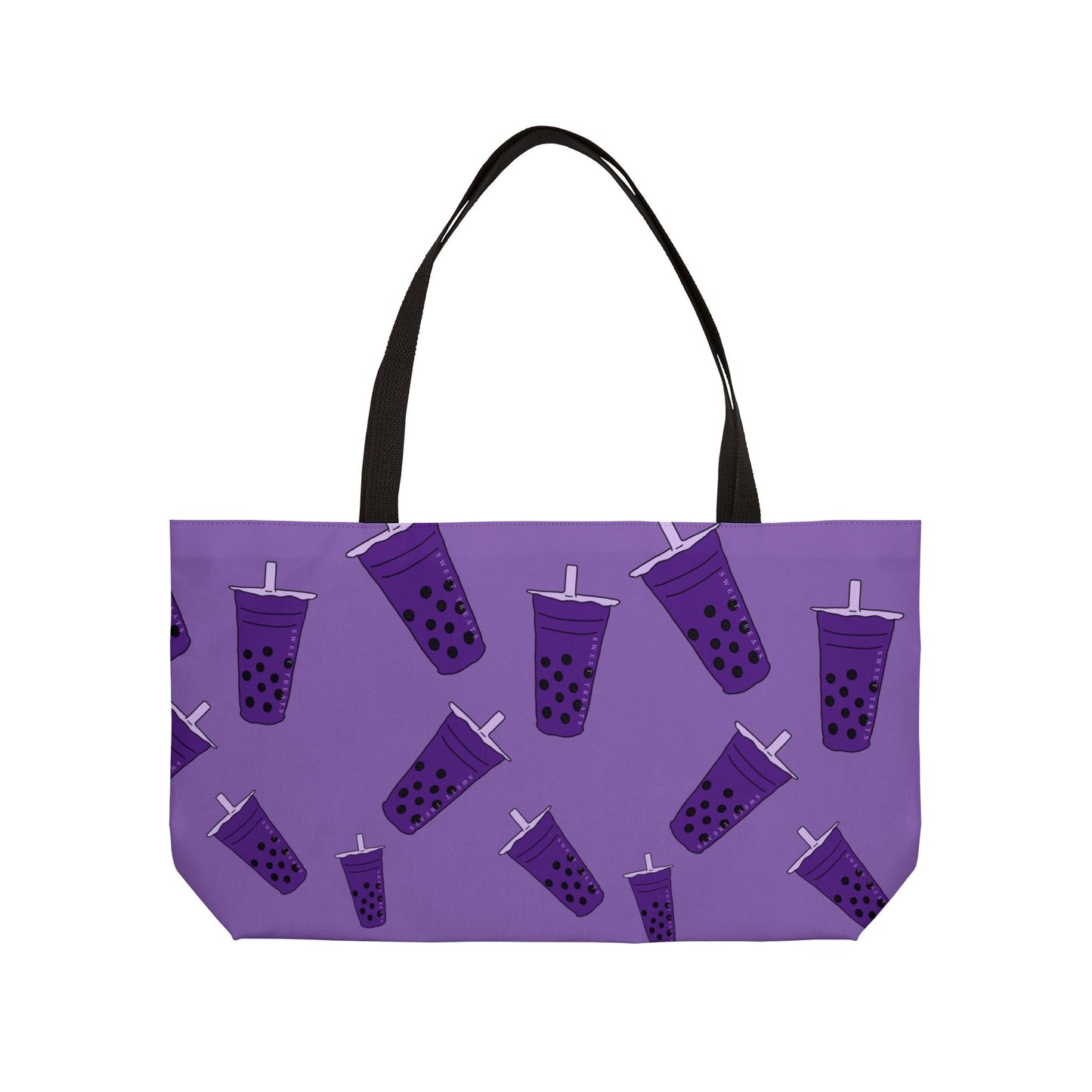 Kimmy's Purple Bubble Tea Weekender Tote Bag - Stylish Travel and Beach Accessory