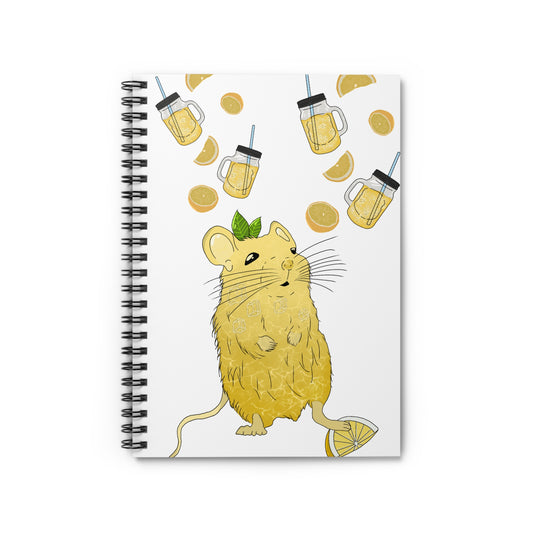 Balm's Cute Mouse Spiral Notebook - Lemonade Vibes Journal for Summer Fun