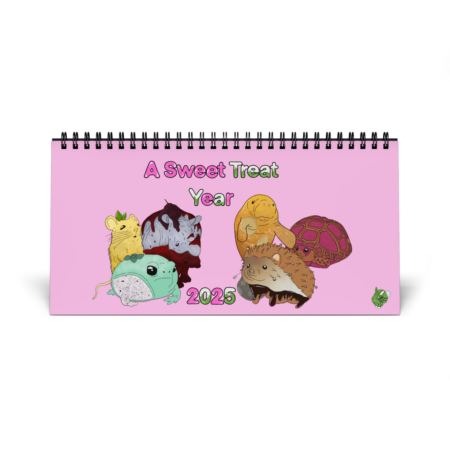 Cute 2025 Desktop Calendar - A Sweet Treat Year with Adorable Animals