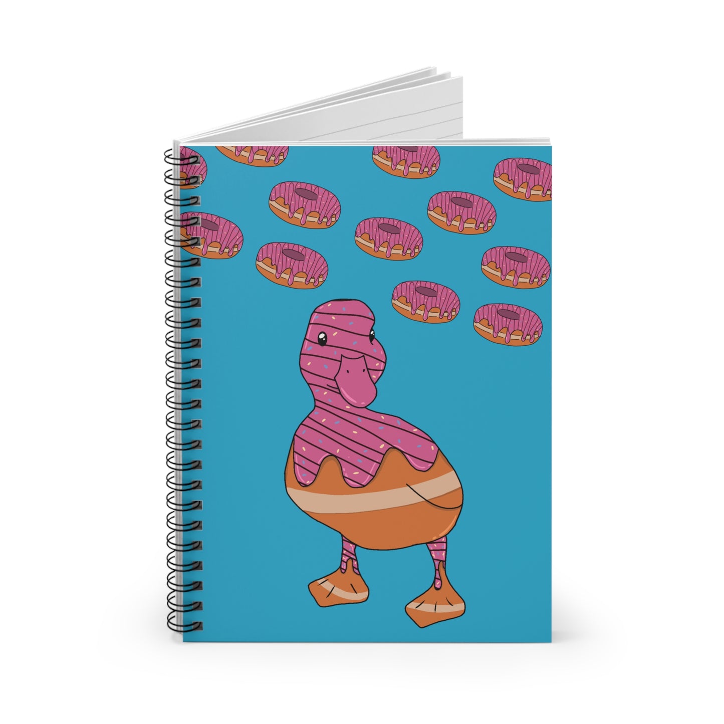 Duncan Cute Duck & Donut Spiral Notebook - Fun Stationery for Creative Minds