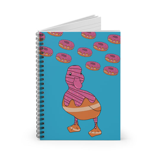 Duncan Cute Duck & Donut Spiral Notebook - Fun Stationery for Creative Minds